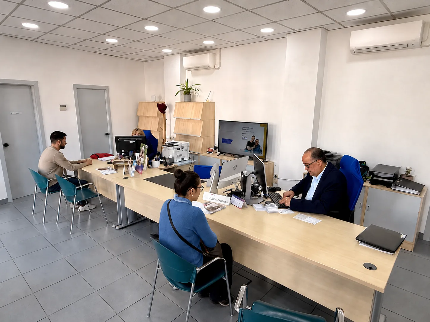 Interior y zona de atención de la agencia ASISA en Móstoles